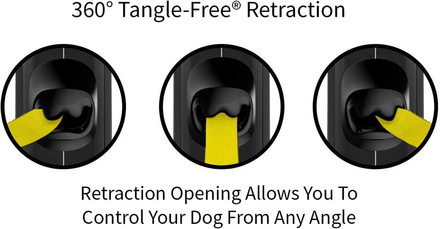 Tiny 360° Tangle-Free Reflective Retractable Dog Leash | Cat Leash | 10 Ft Strong Nylon Tape (Tiny)