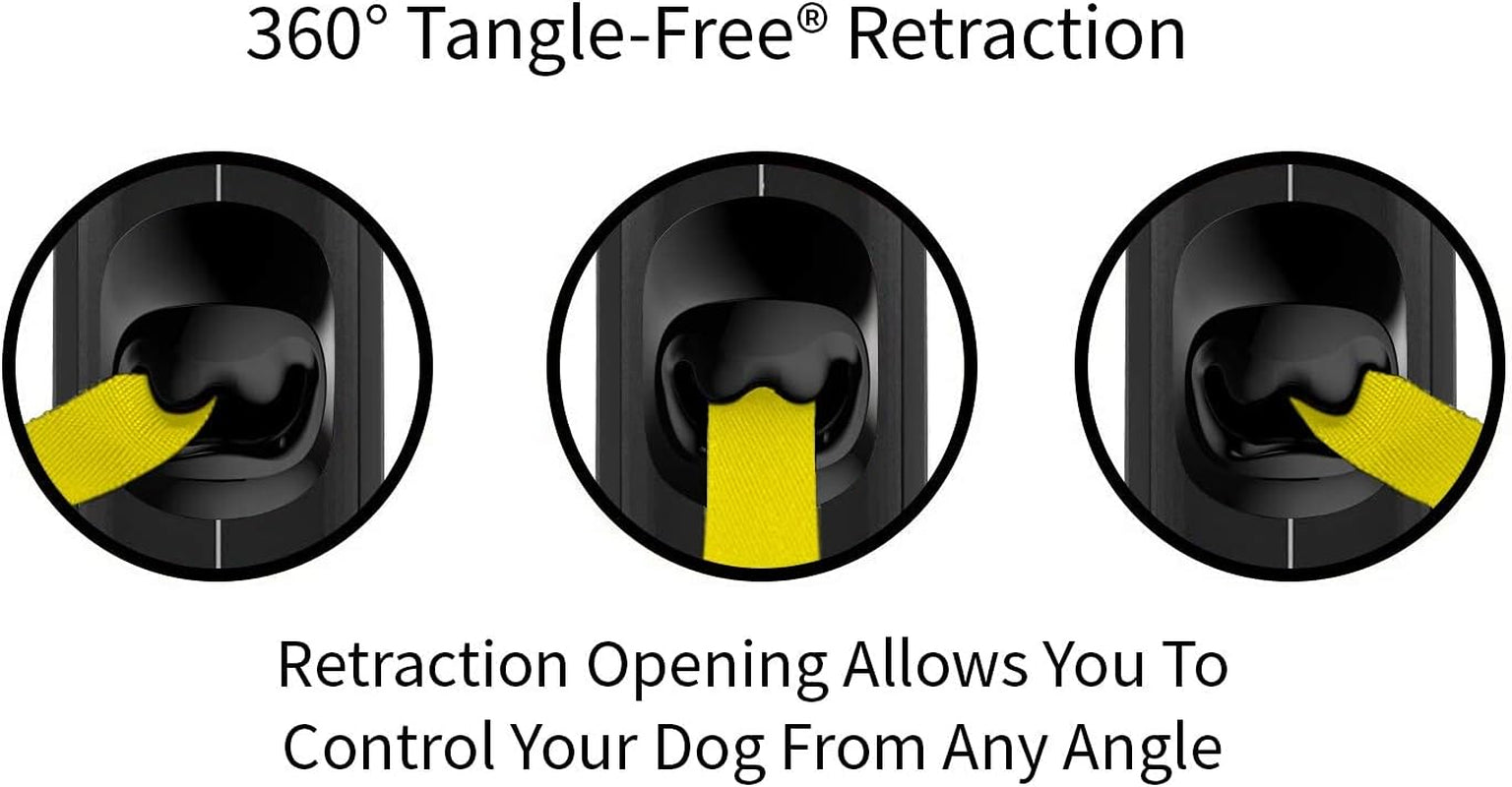 Tiny 360° Tangle-Free Reflective Retractable Dog Leash | Cat Leash | 10 Ft Strong Nylon Tape (Tiny)