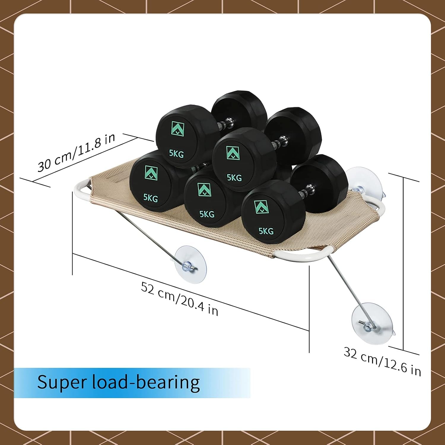 All around 360° Sunbath and Lower Support Safety Iron Cat Window Perch, Cat Hammock Window Seat for Any Cats (M, Gold)