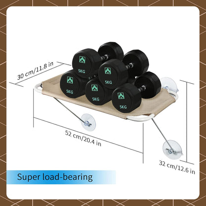 All around 360° Sunbath and Lower Support Safety Iron Cat Window Perch, Cat Hammock Window Seat for Any Cats (M, Gold)