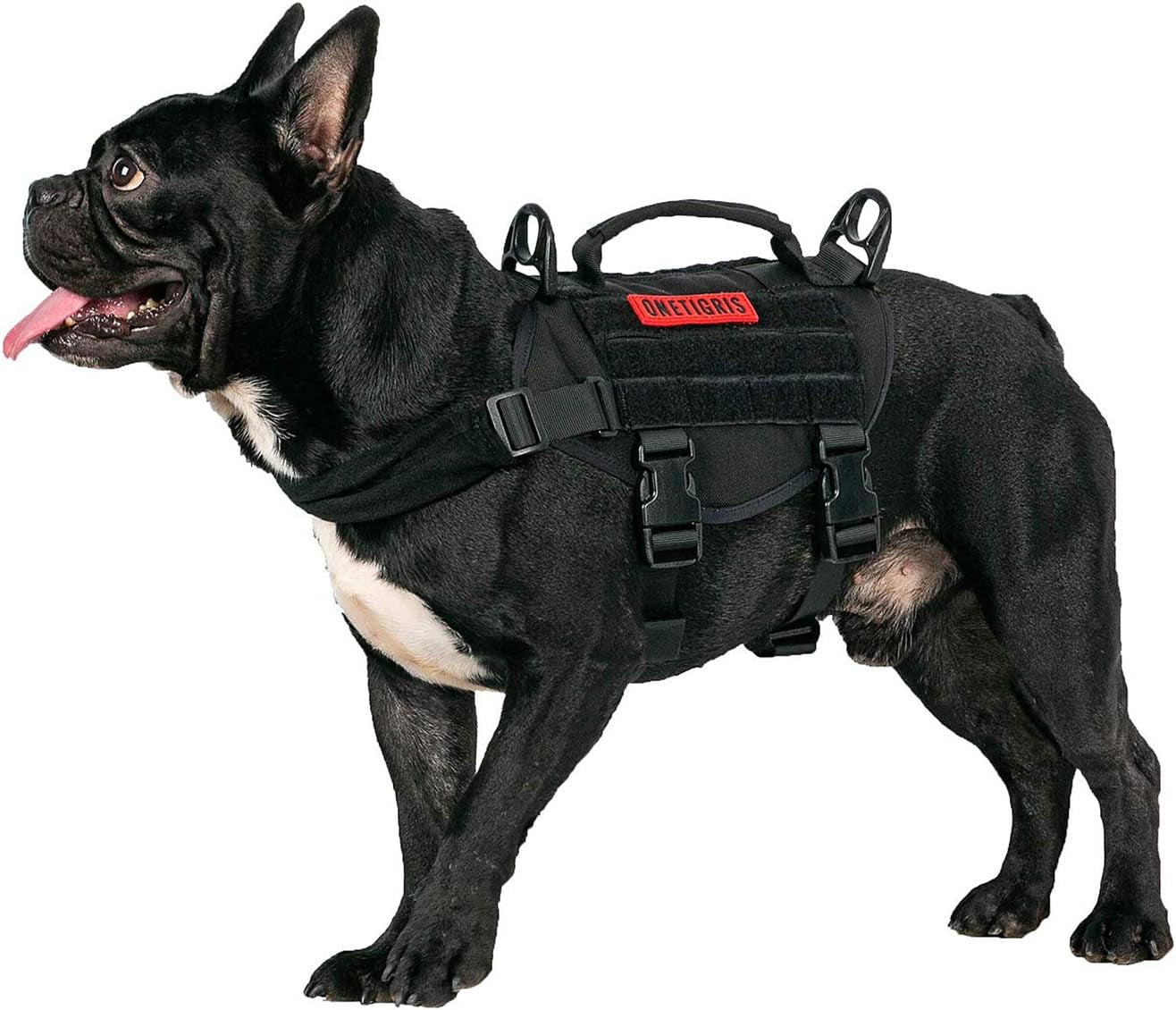 Tactical Dog Harness, Milltary Dog Vest with Durable Vertical Handle for XXS Puppy Dog