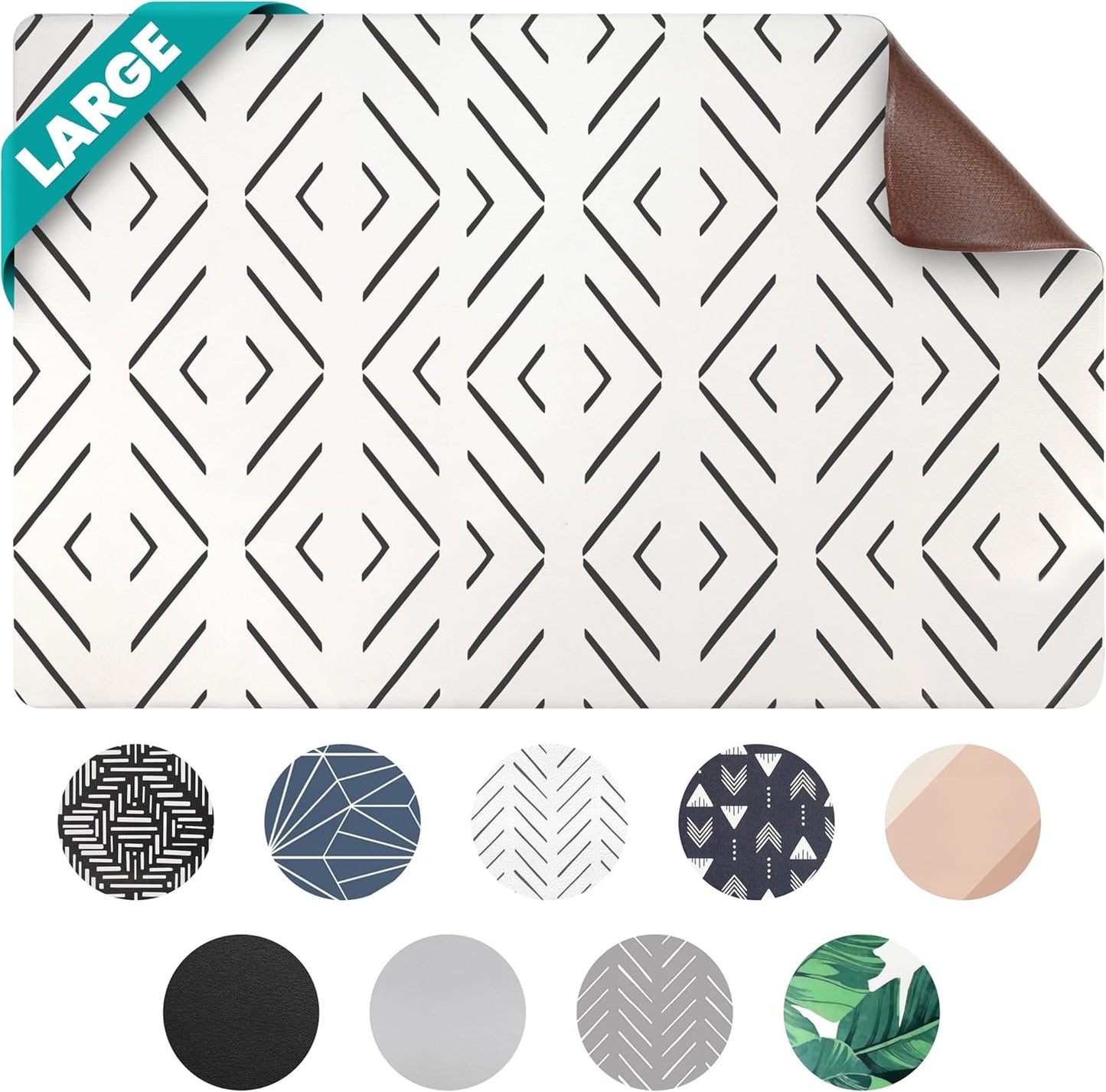 Dog Mat for Food and Water, Cat Feeding Mat | Waterproof Dog Bowl Mat | Non-Slip Pet Food Mat for Floors | Pet Mats for Food and Water | Easy to Clean