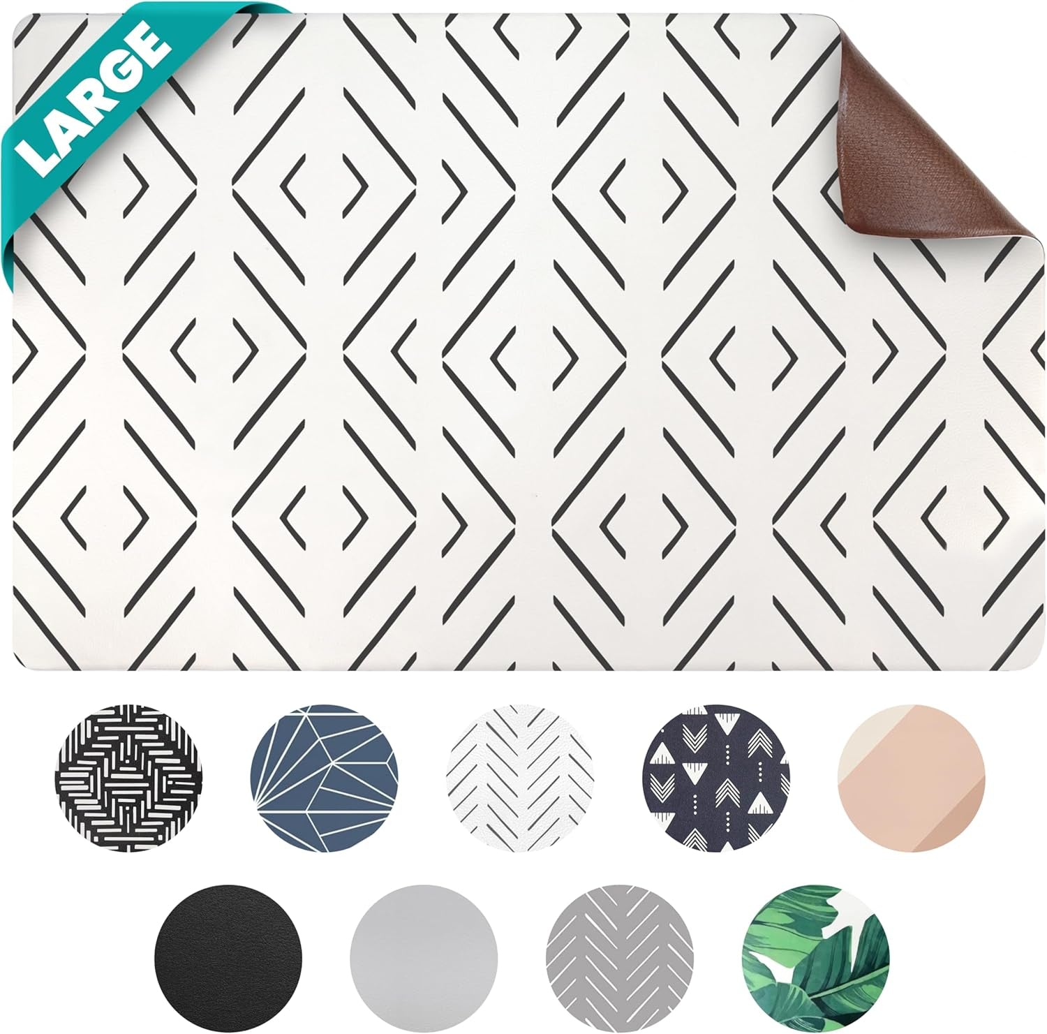 Dog Mat for Food and Water, Cat Feeding Mat | Waterproof Dog Bowl Mat | Non-Slip Pet Food Mat for Floors | Pet Mats for Food and Water | Easy to Clean