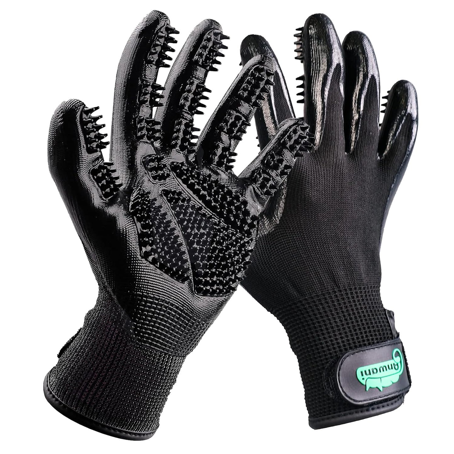 Pet Hair Remover Gloves, Pet Grooming Gloves for Dogs, Cats & Horses, Effective Deshedding, Bathing, and Massaging Other Animals (Pack of 1 Pair)