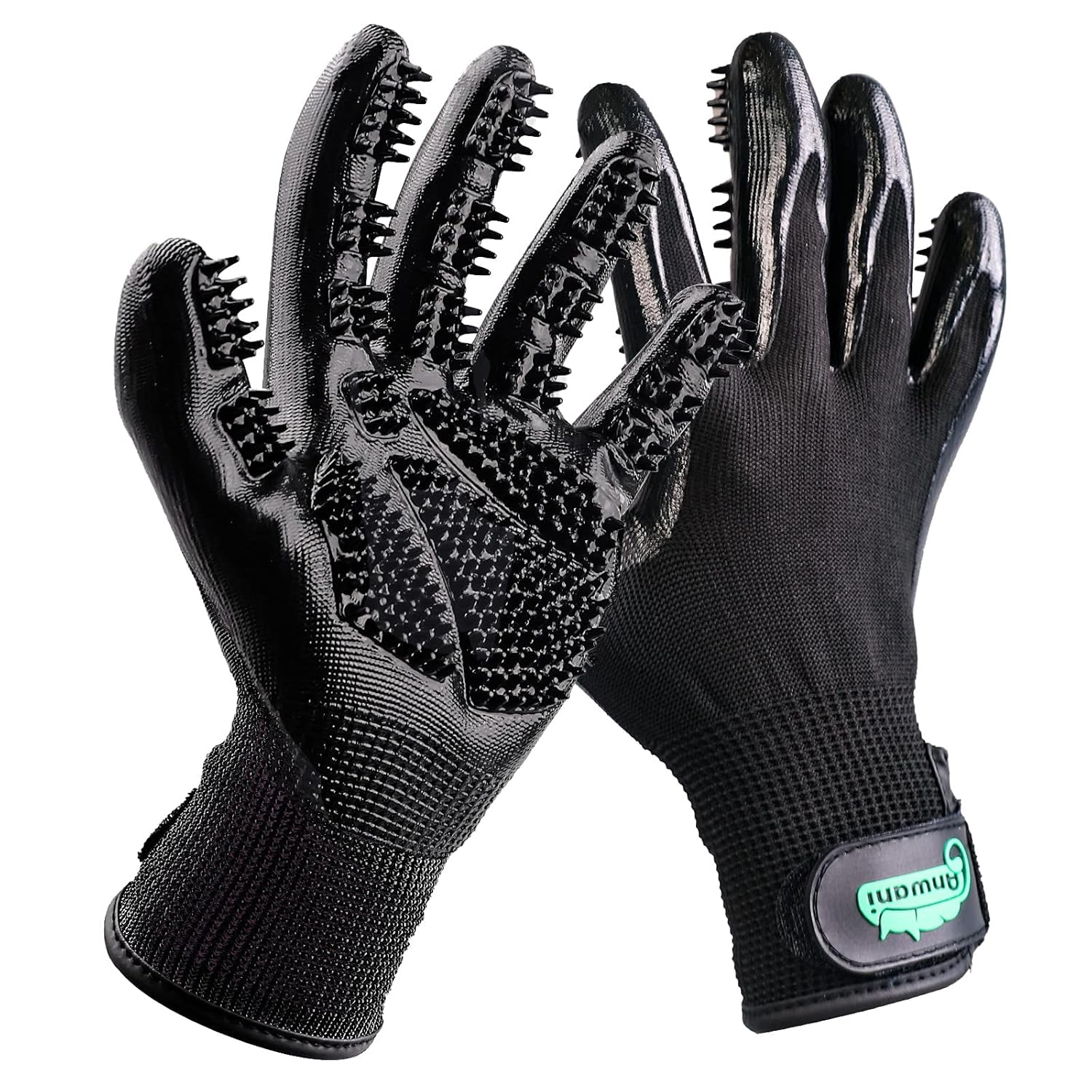 Pet Hair Remover Gloves, Pet Grooming Gloves for Dogs, Cats & Horses, Effective Deshedding, Bathing, and Massaging Other Animals (Pack of 1 Pair)