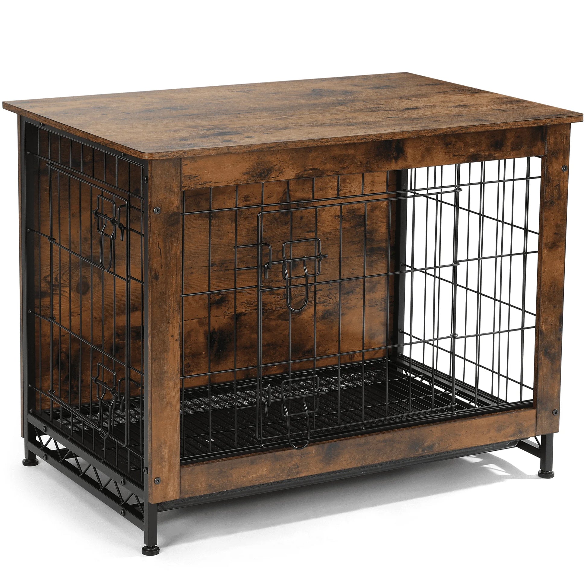 Dog Crate Furniture up to 70 Lbs for Large Dogs, Side End Table, Pet Kennel for Indoor
