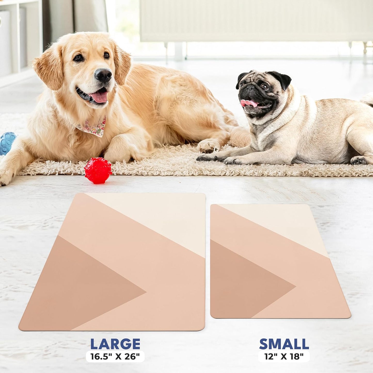 Dog Mat for Food and Water, Cat Feeding Mat | Waterproof Dog Bowl Mat | Non-Slip Pet Food Mat for Floors | Pet Mats for Food and Water | Easy to Clean