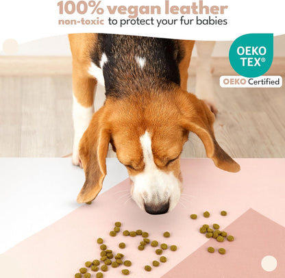 Dog Mat for Food and Water, Cat Feeding Mat | Waterproof Dog Bowl Mat | Non-Slip Pet Food Mat for Floors | Pet Mats for Food and Water | Easy to Clean