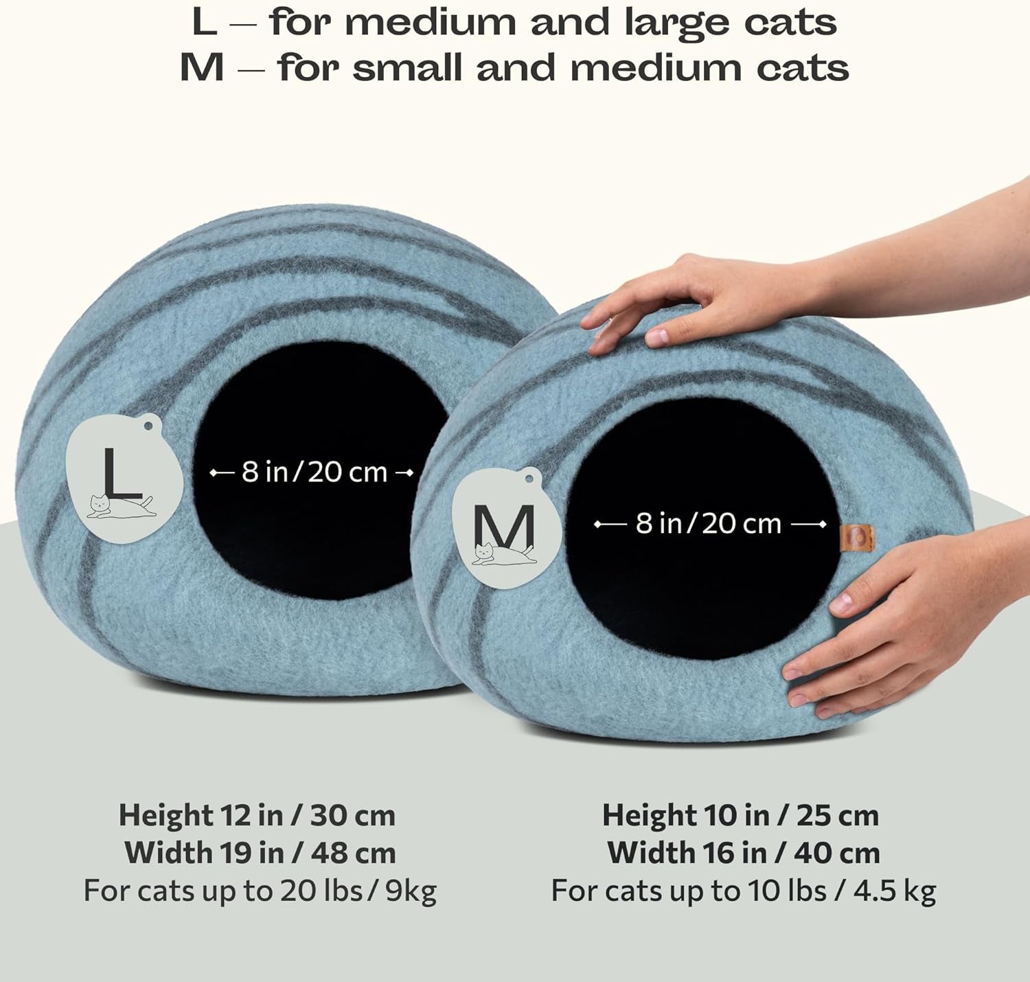 Cat Enclosure – Premium Felt Cat Enclosure for Indoor Cats, Handmade 100% Merino Wool