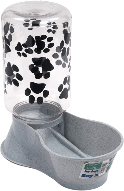 Reversable Water or Dry Food Feeders for Cats and Dogs (Large, Granite)
