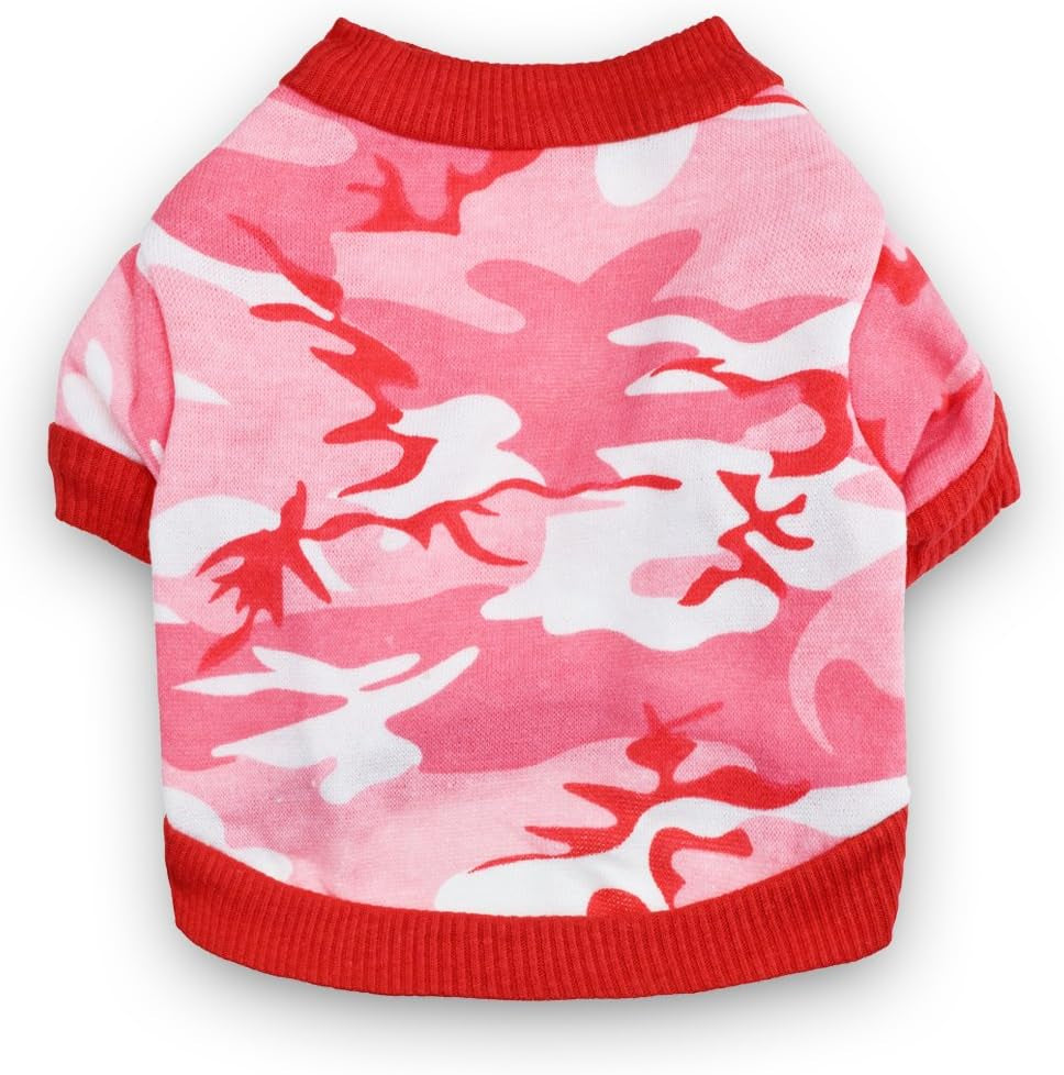 XS Dog Clothes Camo Dog Tshirts for Dogs Puppy Camo Pet Clothes, XS, Green