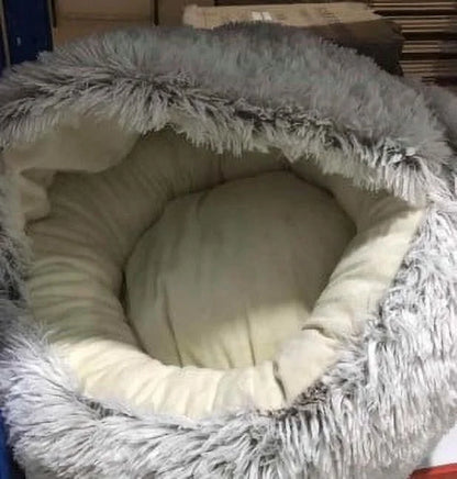 Cat Beds Cave Indoor for Large Cats/Puppys Clearance,Dog round Winter Warm Sleeping Bag Plush Soft Pet Bed Calming Bed