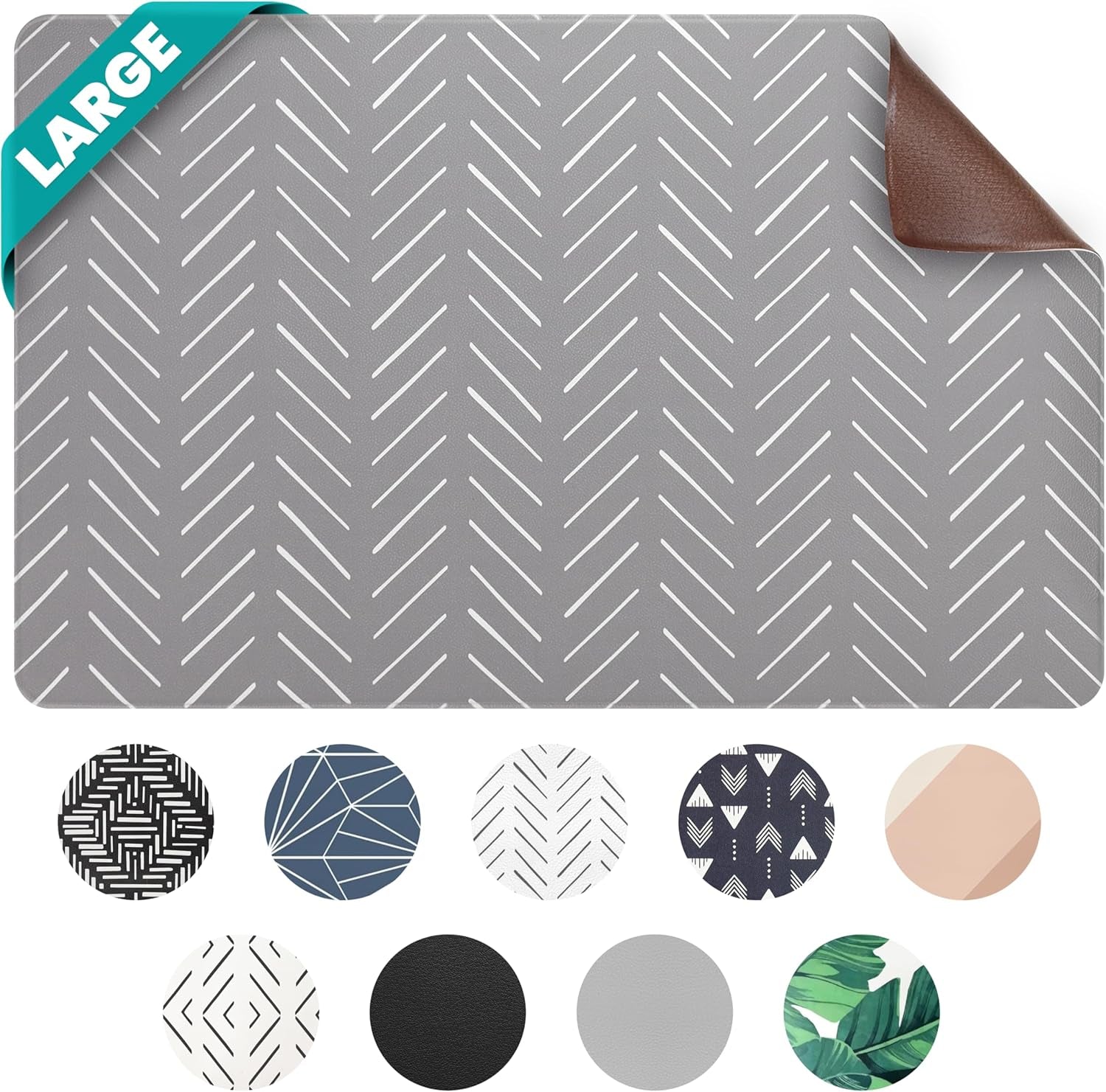 Dog Mat for Food and Water, Cat Feeding Mat | Waterproof Dog Bowl Mat | Non-Slip Pet Food Mat for Floors | Pet Mats for Food and Water | Easy to Clean