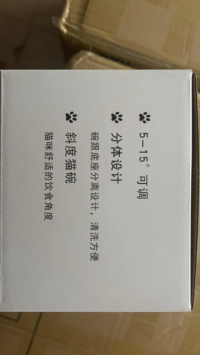 Double Elevated Dog Cat Bowl, Pets Water and Food Bowl Set, 15° Raised Tilted Dishes Indoor for Kitten, Puppies, Small or Medium Size Dogs Cats