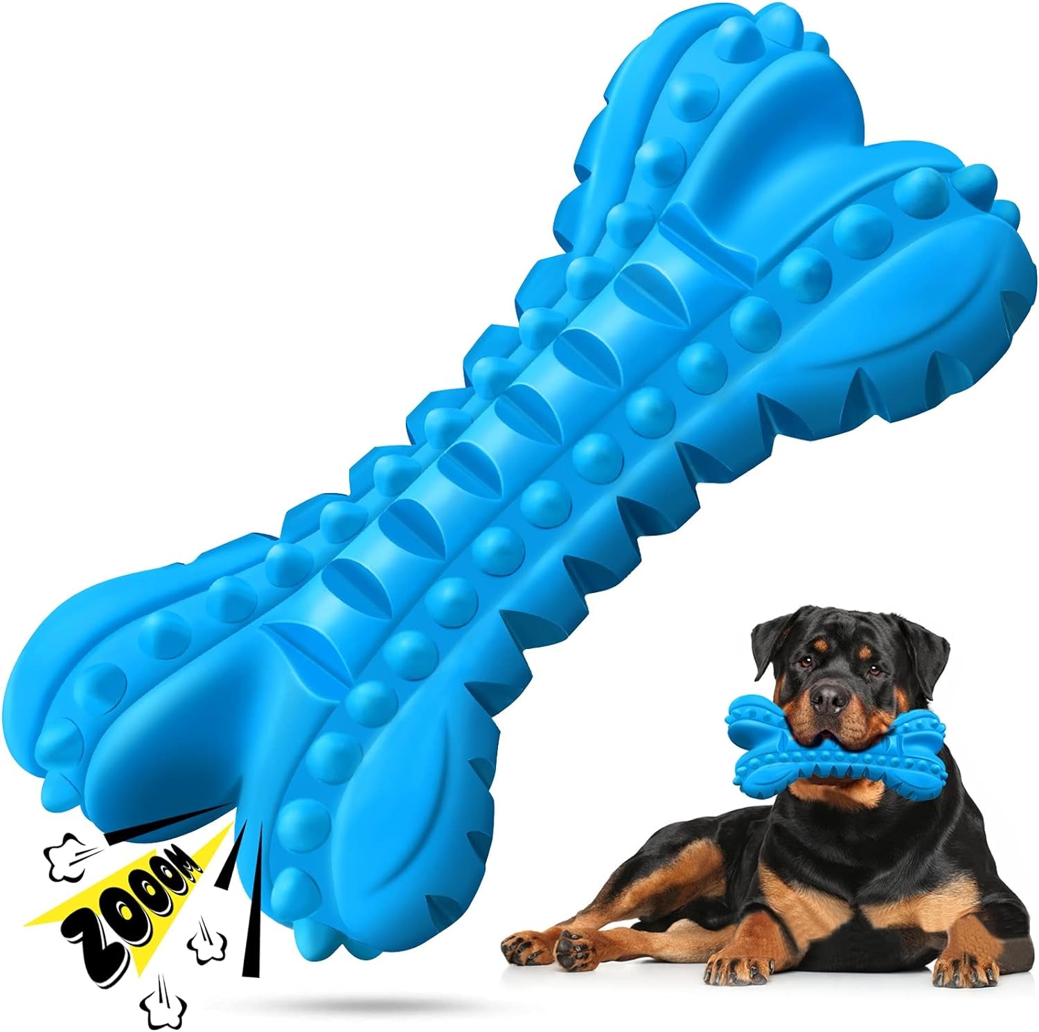 Dog Balls Treat Dispensing Dog Toys for Aggressive Chewers Large Breed, Nearly Indestructible Squeaky Puppy Chew Toys for Largebreeds, Natural Rubber Doggie Puzzle Toys, Pet Treat Ball