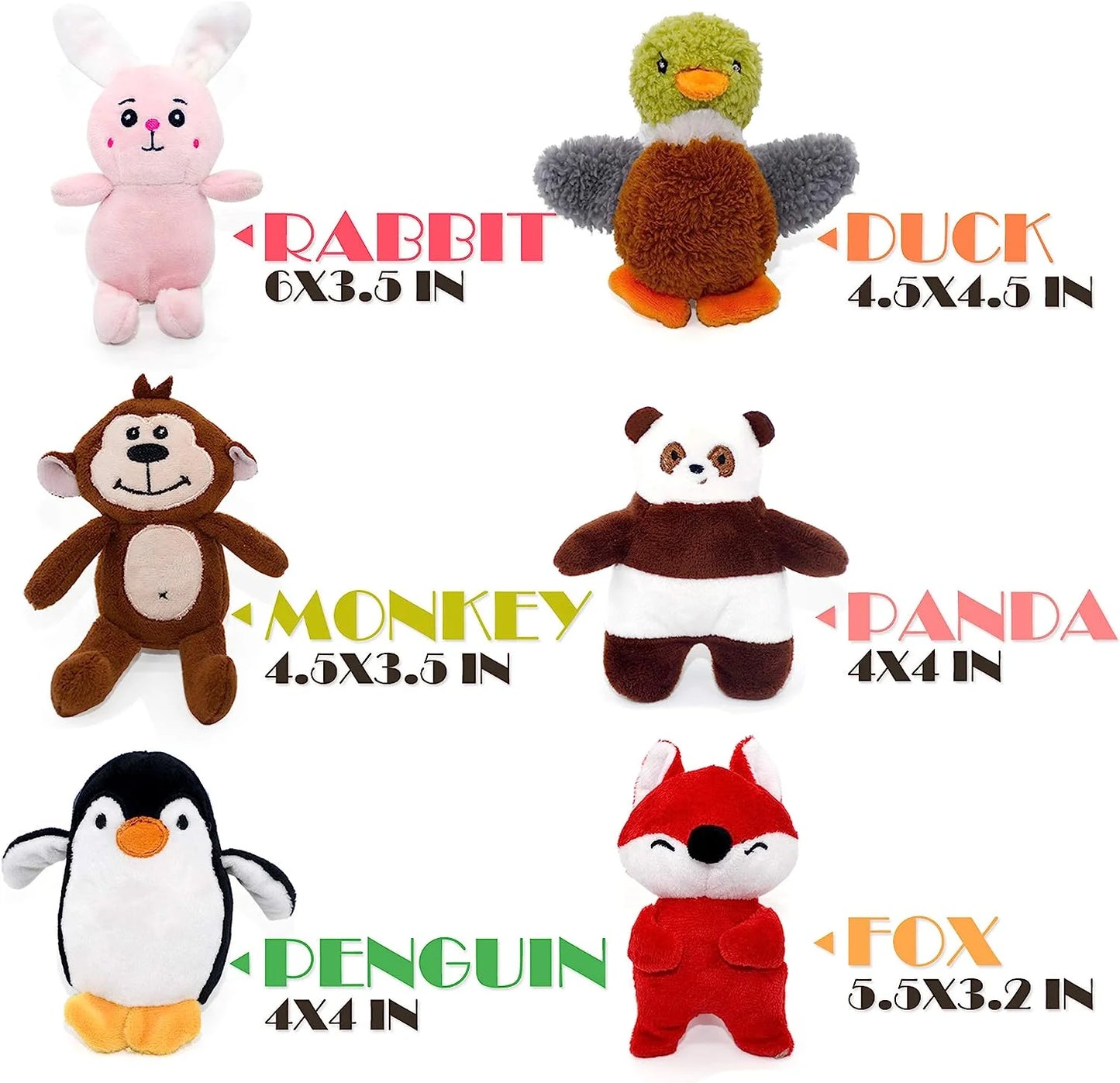 Dog Squeaky Toys for Small Dogs,Stuffed Animal Puppy Toys,Cute Puppy Chew Toys for Dog Teething Toys, Pet Toys for Small to Medium Dogs,Soft Dog Toys,Plush Dog Toy Pack 12 in Gift Box