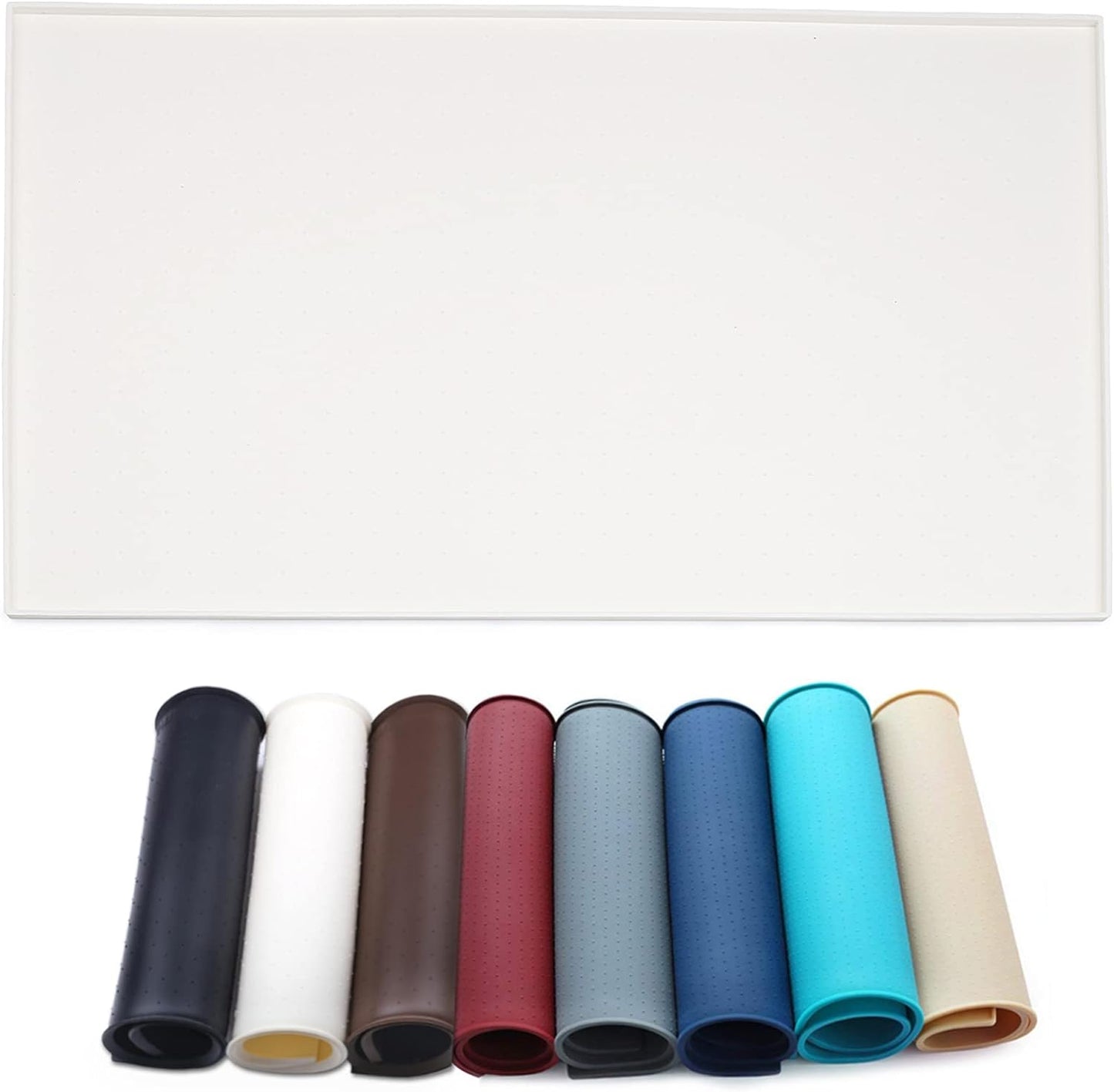 Cat Feeding Mat, Silicone Pet Food Mat, Food Grade Waterproof Anti-Messy Raised-Edges Mat for Puppy Kitty Dog Cat, S(19X12Inch), Burgundy