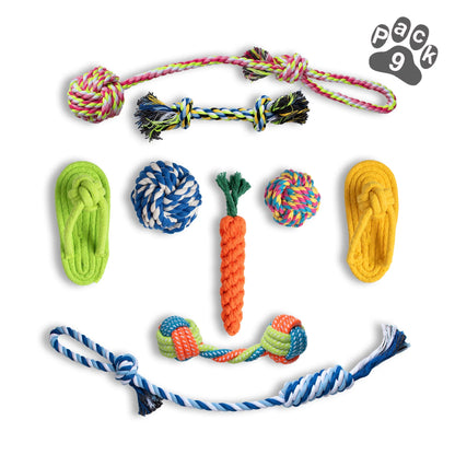 Dog Toys for Medium Dog -  5 Pcs Pet Teething Chew Toys, Teething Chew Toys for Small and Medium Dog, Colorful, Durable & Safe Tug of War Toys, Great Toys for Furry Friends