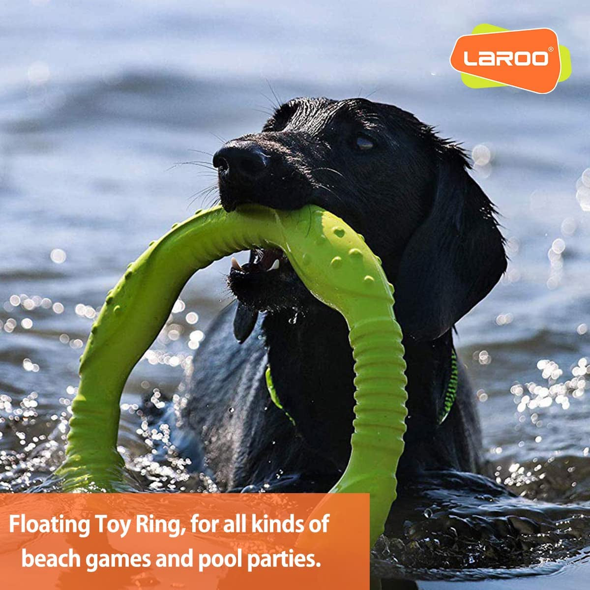 Dog Ring Toy - Durable Flying Ring for Fetch, Water Play & Training | Tough Chew-Proof Design for Aggressive Chewer Breeds, Easy-Throw Lightweight Frisbee for Medium/Large Dogs(Green/30Cm)