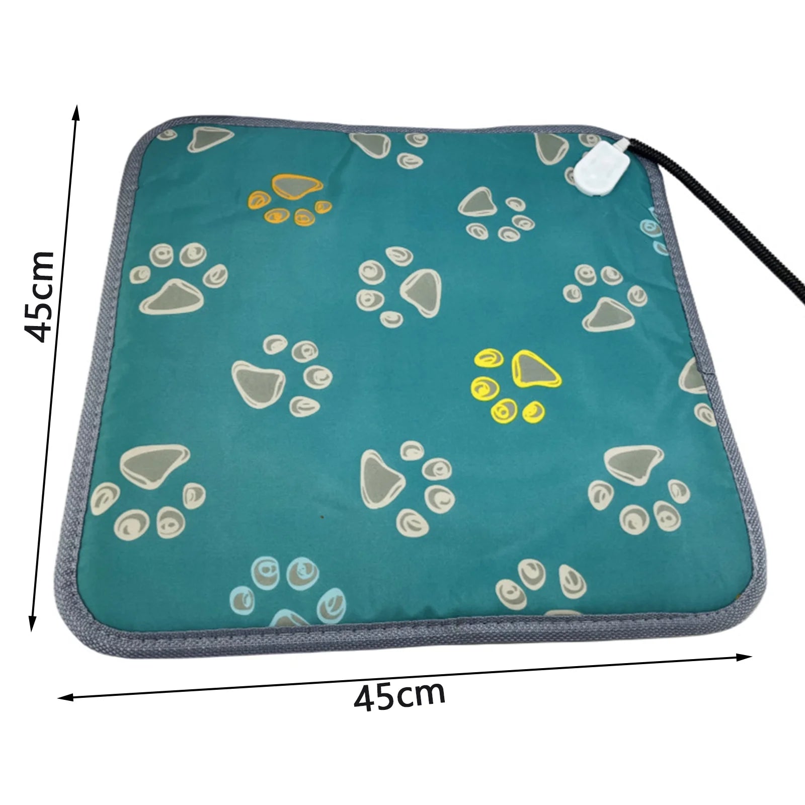 Pet Heating Pad, Waterproof Heated Bed Mat for Cats Dogs Puppies Bed Indoor, Electric Warming Pad Heating Blanket with Anti- Steel Cord, Dual Temperature Dual Control, 17.7Inch