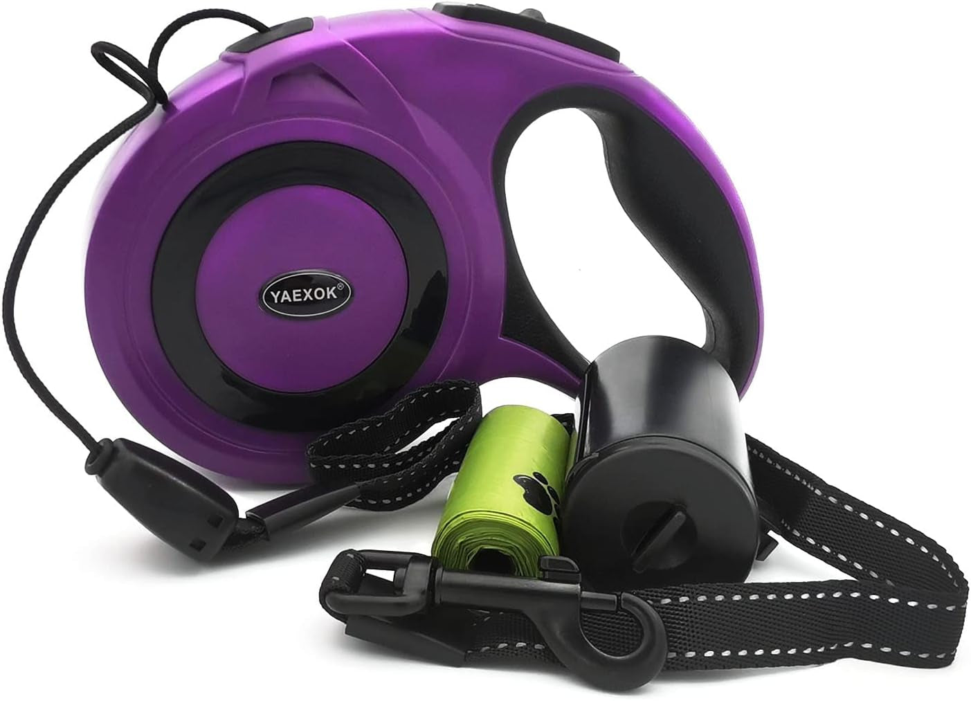 Heavy Duty Retractable Dog Leash 26Ft,Pet Long Walking Leashes Leads for Small Medium Large Dogs Doggie up to 110Lbs (Black)