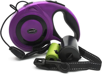 Heavy Duty Retractable Dog Leash 26Ft,Pet Long Walking Leashes Leads for Small Medium Large Dogs Doggie up to 110Lbs (Black)