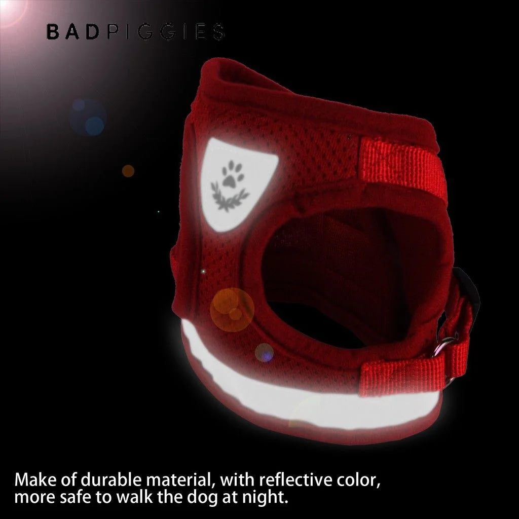 No Pull Dog Harnesses No Choke Reflective Pet Harness Adjustable Walking Breathable Mesh Dog Vest for Small Dogs Cats