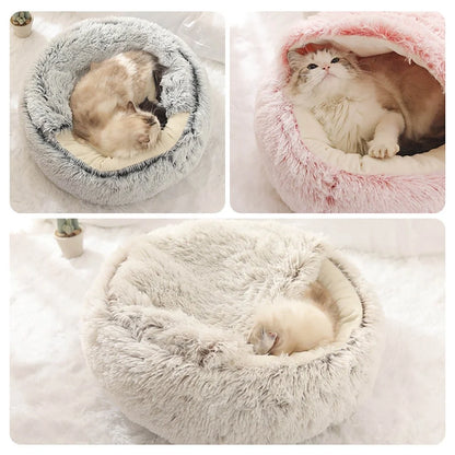 Cat Beds Cave Indoor for Large Cats/Puppys Clearance,Dog round Winter Warm Sleeping Bag Plush Soft Pet Bed Calming Bed