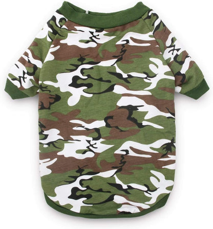 Large Dog Tee Shirts - Army Green, XXXL for Medium Dogs, Boys