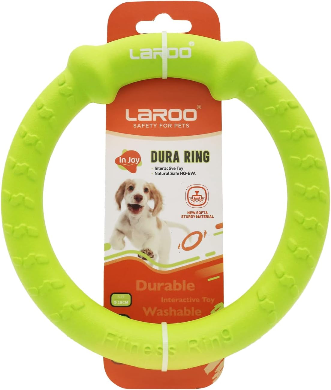 Dog Ring Toy - Durable Flying Ring for Fetch, Water Play & Training | Tough Chew-Proof Design for Aggressive Chewer Breeds, Easy-Throw Lightweight Frisbee for Medium/Large Dogs(Green/30Cm)
