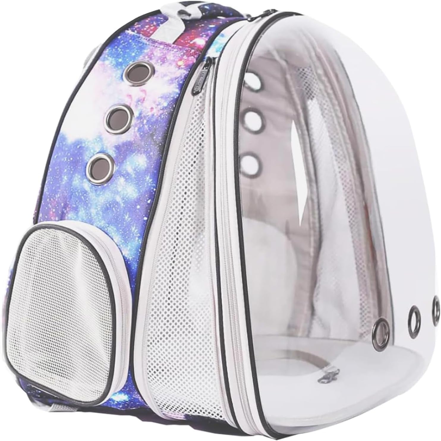 Cat Travel Backpack with Fan, Fit up to 12 Lbs, Space Capsule Astronaut Clear Bubble Window Pet Backpack for Kitten and Small Puppy Green