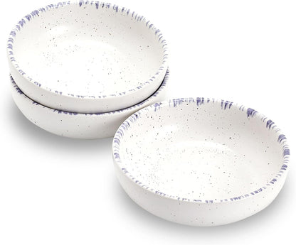 Ceramic Cat Bowls, Howise Cat Food Dish Gray, 5.3 in Shallow Pet Bowl 3 Pack Bowl Set for Kitten Cat Food Bowl and Water Bowl Small Dog Dish