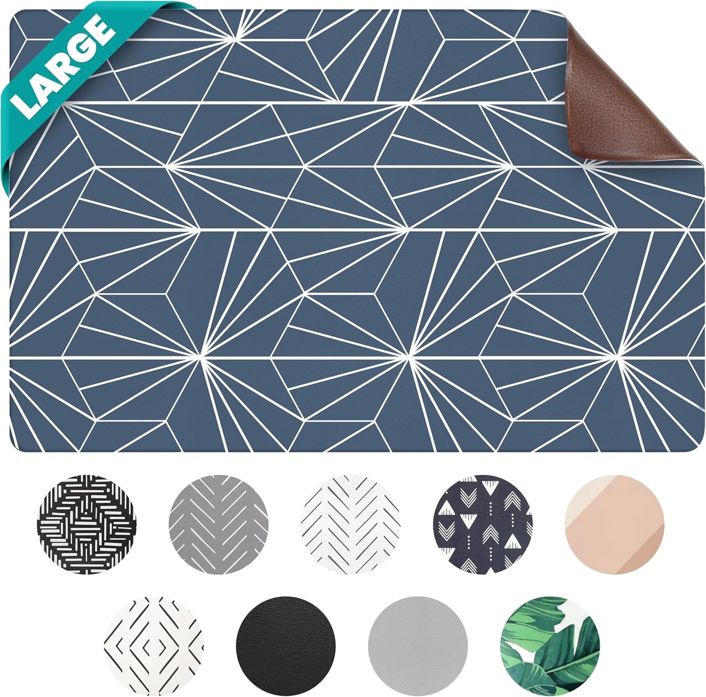 Dog Mat for Food and Water, Cat Feeding Mat | Waterproof Dog Bowl Mat | Non-Slip Pet Food Mat for Floors | Pet Mats for Food and Water | Easy to Clean