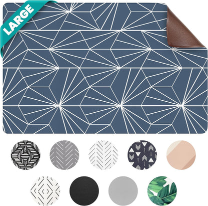 Dog Mat for Food and Water, Cat Feeding Mat | Waterproof Dog Bowl Mat | Non-Slip Pet Food Mat for Floors | Pet Mats for Food and Water | Easy to Clean