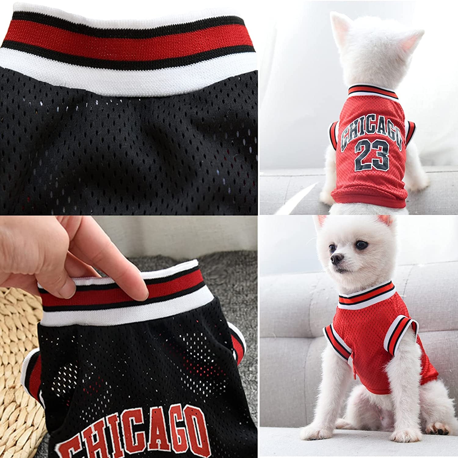 Dog Basketball Jersey Clothes Boy Girl Dog Pet Vest Clothes Puppy Shirt Apparel Cute Outfit Summer Fashion Cotton Dog Tshirt Female for Large Dogs, Medium & Small Chihuahua,Yorkies