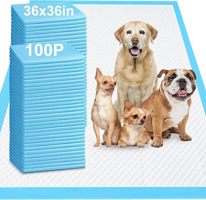 4XL 36"X36" Thicken Heavy Absorbency Dog Pad Extra Large- Jumbo Disposable Polymer Quick Dry No Leaking Pee Pads for Dogs, Cats, Rabbits Pets 30 Counts