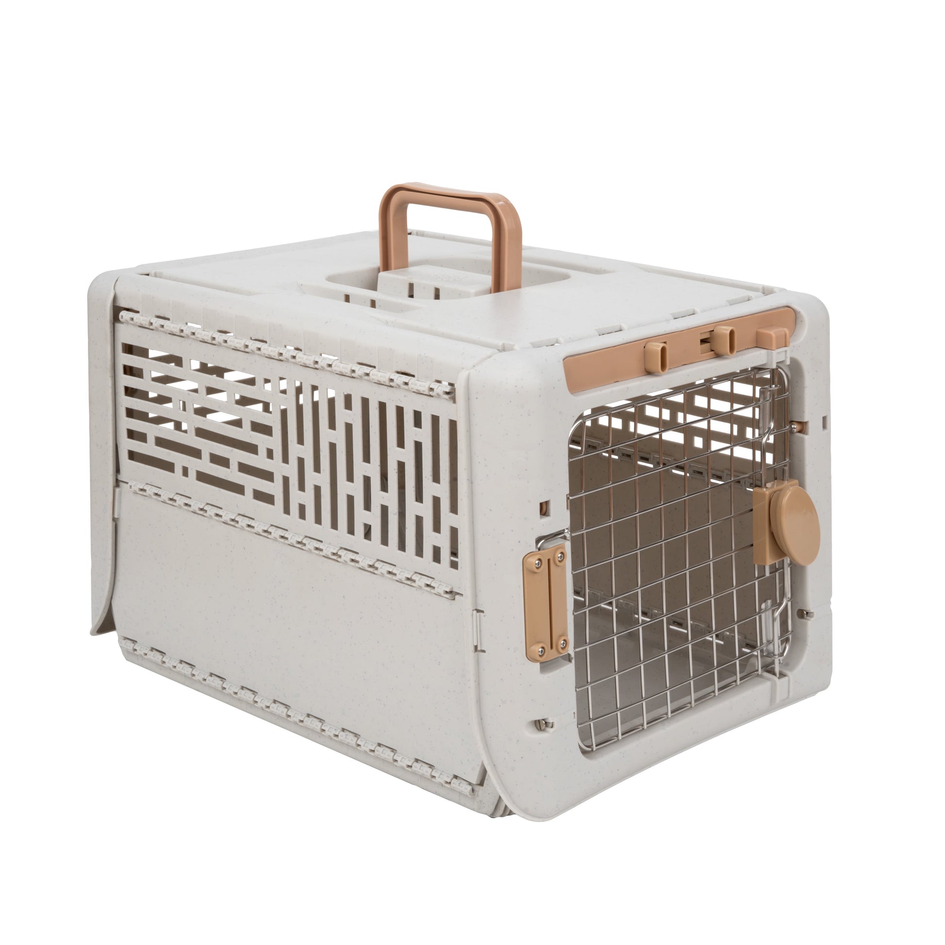 , Dog Kennels, 30" Collapsible Plastic Pet Kennel/Crate, Blue, Medium