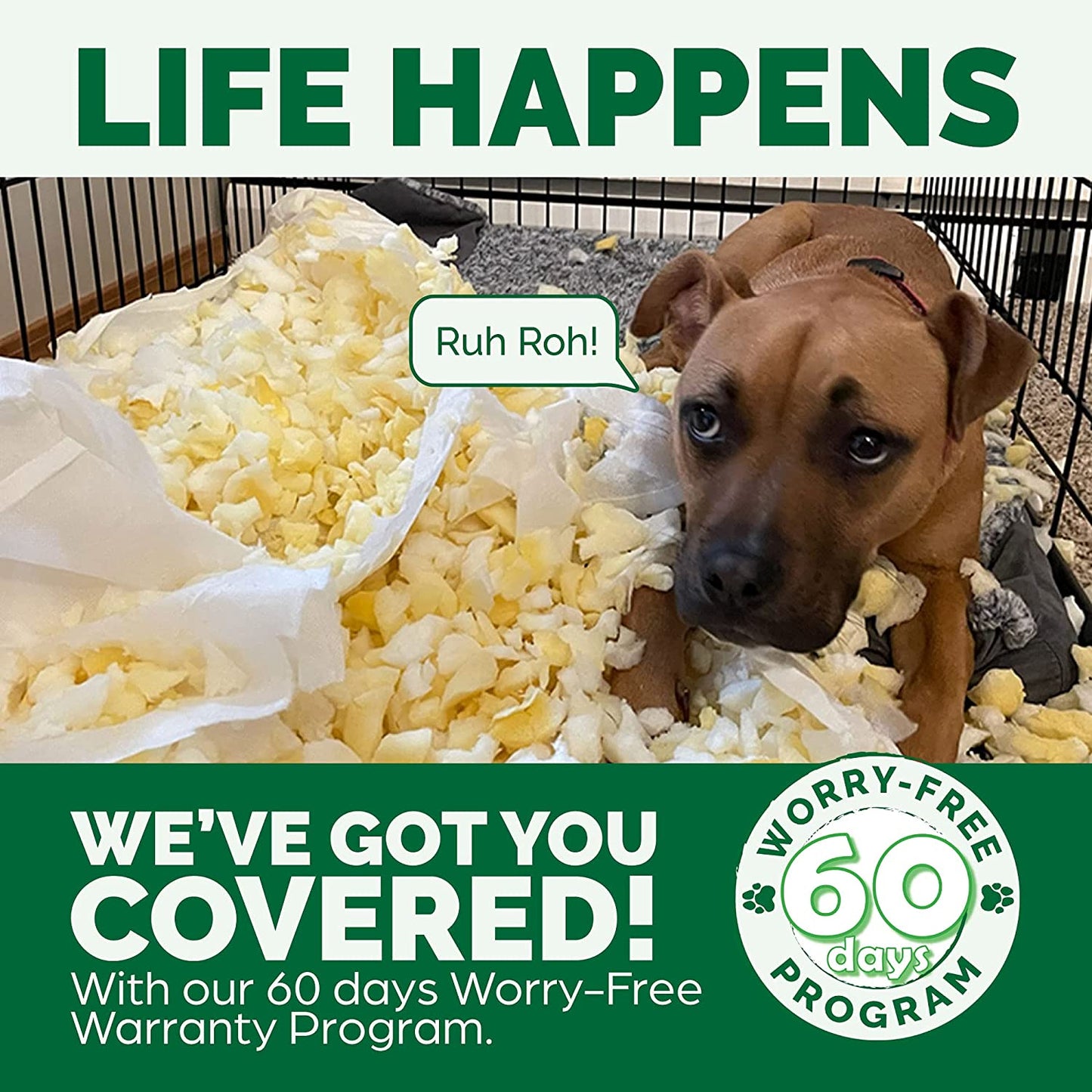 Memory Foam Dog Bed for Large Dogs W/ Removable Bolsters & Washable Cover, for Dogs up to 125 Lbs - Plush & Southwest Kilim Woven Decor Sofa - Desert Brown, Jumbo Plus/Xxl