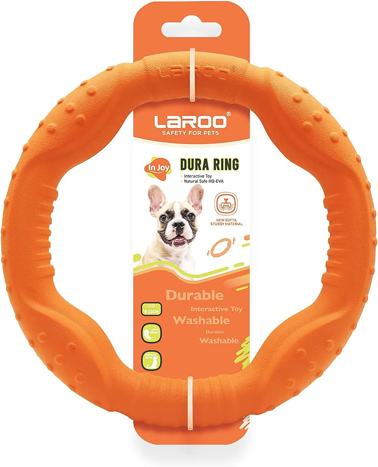 Dog Ring Toy - Durable Flying Ring for Fetch, Water Play & Training | Tough Chew-Proof Design for Aggressive Chewer Breeds, Easy-Throw Lightweight Frisbee for Medium/Large Dogs(Green/30Cm)