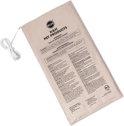 Pet Bed Warmer, Turn Any Pet Bed into a Heated Cat or Dog Bed, Waterproof Indoor Heated Warming Pad Insert, Automatic Temperature, Safety Listed - Extra-Large 25.5 X 15.75In Tan