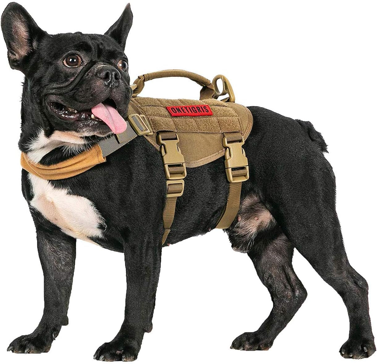 Tactical Dog Harness, Milltary Dog Vest with Durable Vertical Handle for XXS Puppy Dog