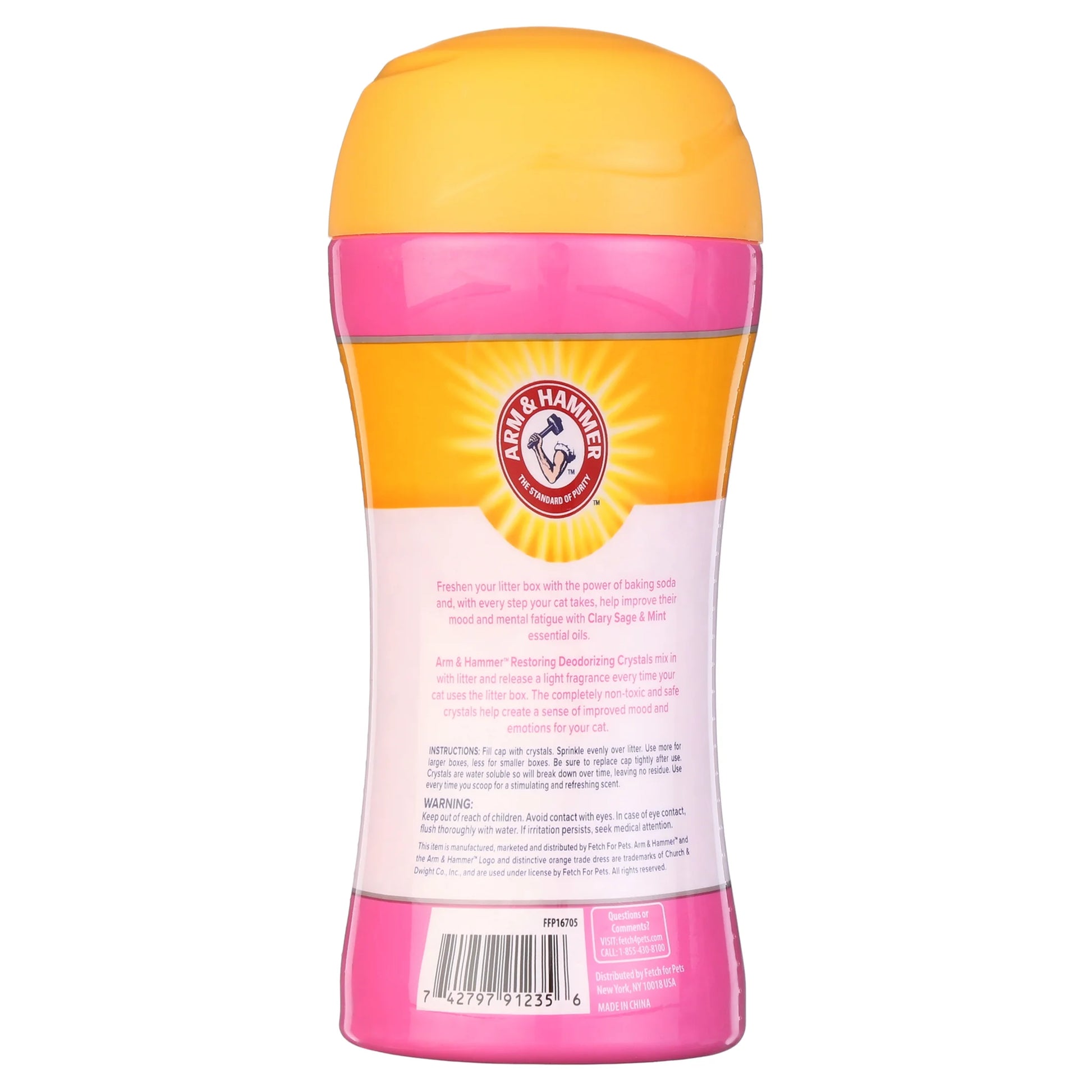 (2 Pack)  Deodorizing Cat Litter Crystals for Litter Boxes, Clary Sage & Mint Scent 15 Oz.