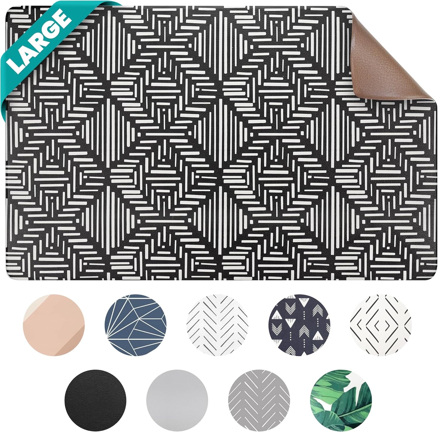 Dog Mat for Food and Water, Cat Feeding Mat | Waterproof Dog Bowl Mat | Non-Slip Pet Food Mat for Floors | Pet Mats for Food and Water | Easy to Clean