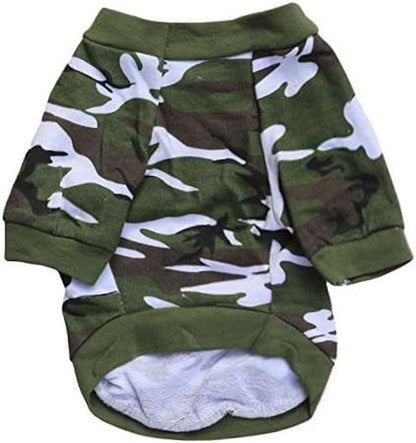 XS Dog Clothes Camo Dog Tshirts for Dogs Puppy Camo Pet Clothes, XS, Green