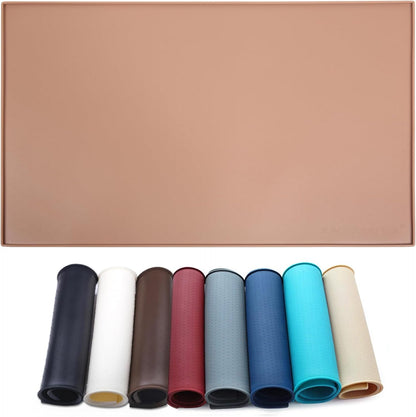 Cat Feeding Mat, Silicone Pet Food Mat, Food Grade Waterproof Anti-Messy Raised-Edges Mat for Puppy Kitty Dog Cat, S(19X12Inch), Burgundy