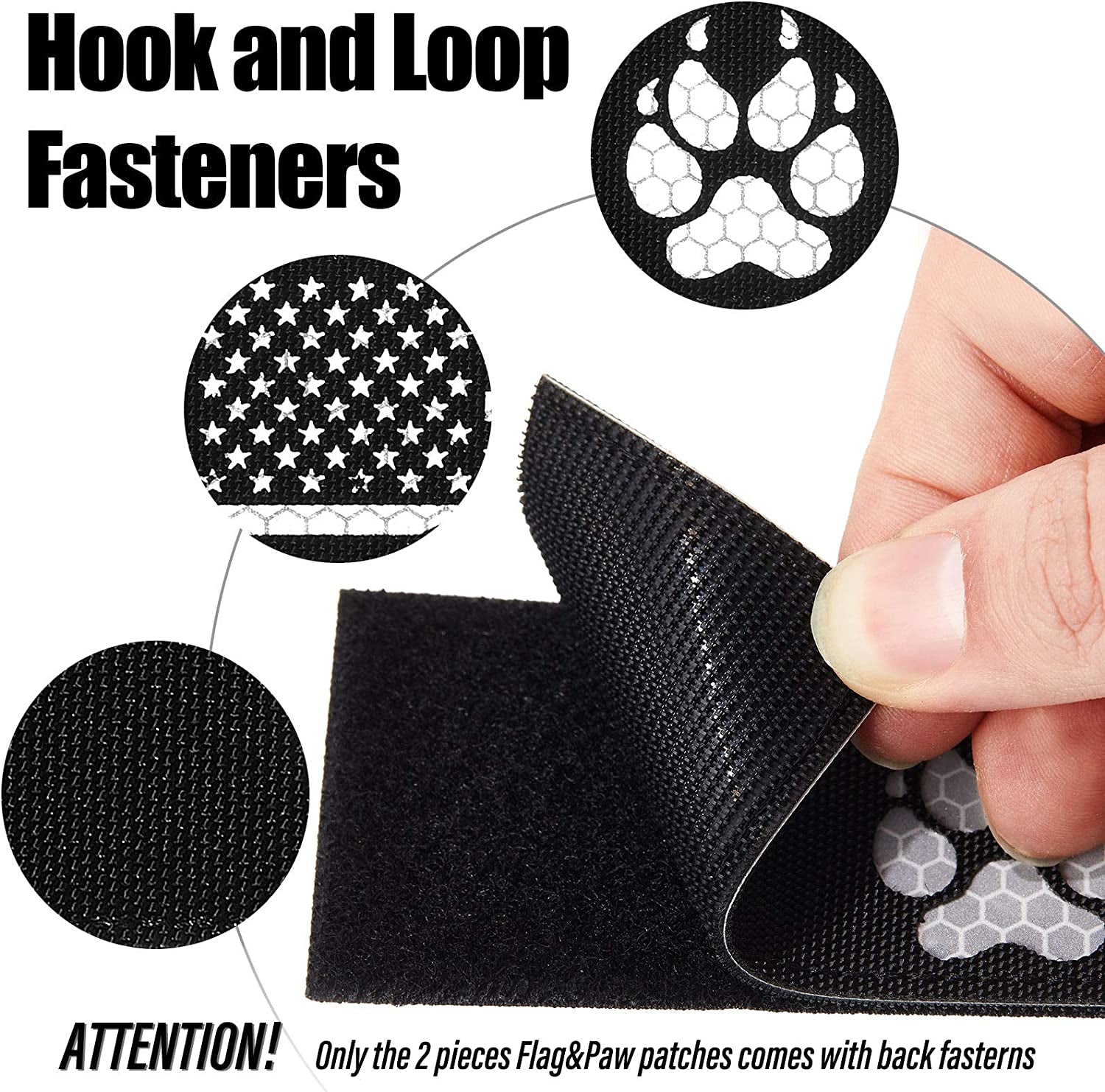 8 Pieces Reflective Service Dog Vest Patches Do Not Pet in Training Harness Removable Tactical Dog Vest Patches with Printed Paw(Classic Patterns,4.3 X 1.6 Inch)