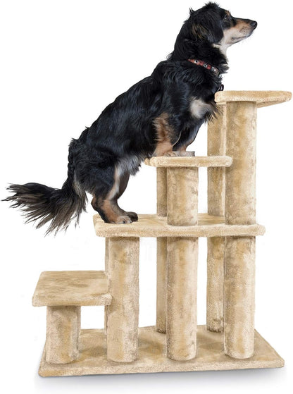 Steady Paws Multi-Step Pet Stairs for High Beds & Sofas - Gray, 4-Step