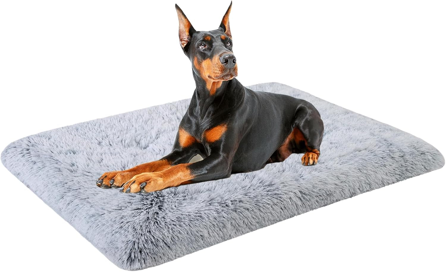 Medium Dog Bed Crate Pad Mat for Cages Washable Bed for Medium Small Size Dog Soft Kennel Pad Anti-Slip Pet Bed,30" X 20",Grey