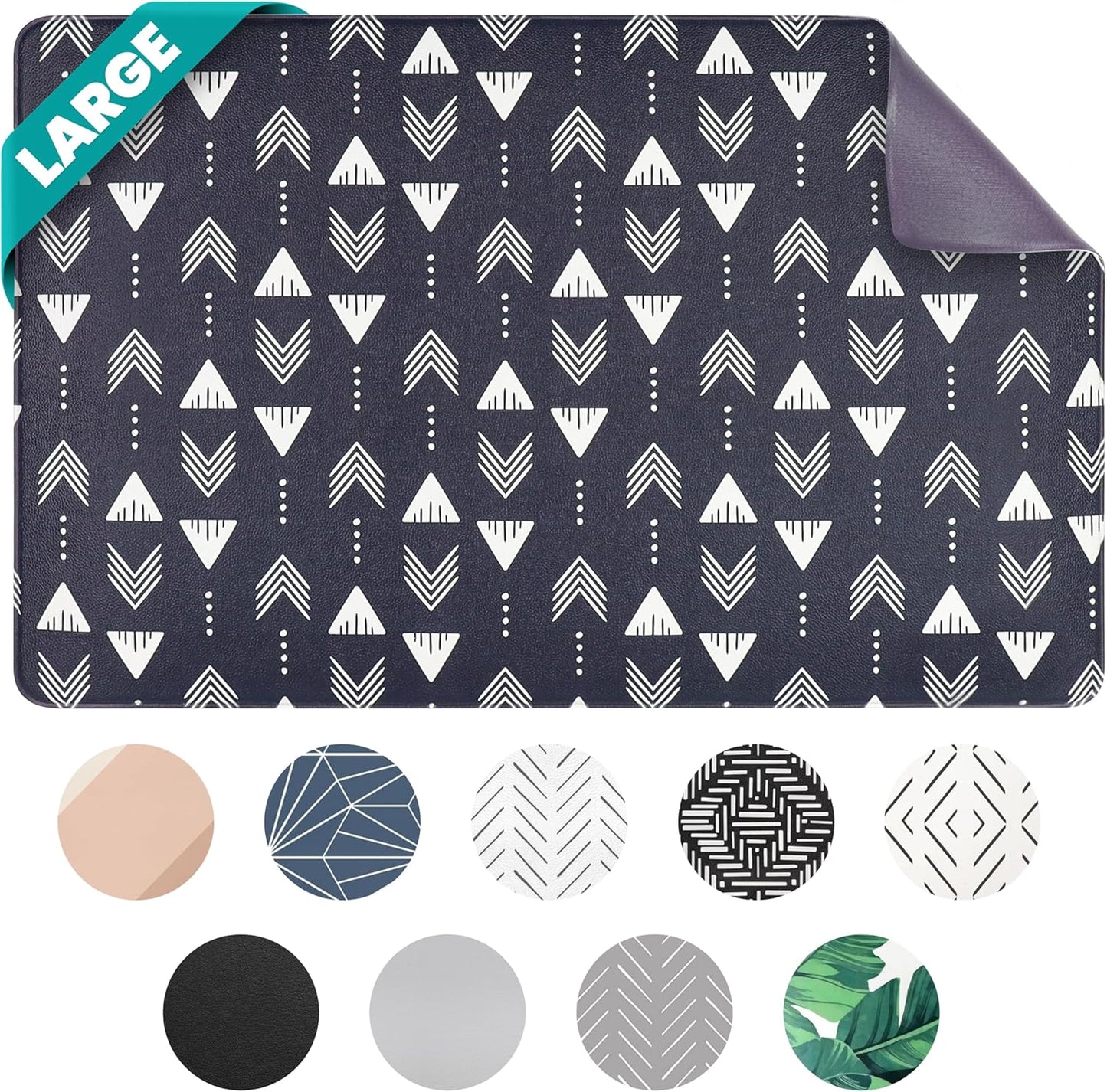 Dog Mat for Food and Water, Cat Feeding Mat | Waterproof Dog Bowl Mat | Non-Slip Pet Food Mat for Floors | Pet Mats for Food and Water | Easy to Clean