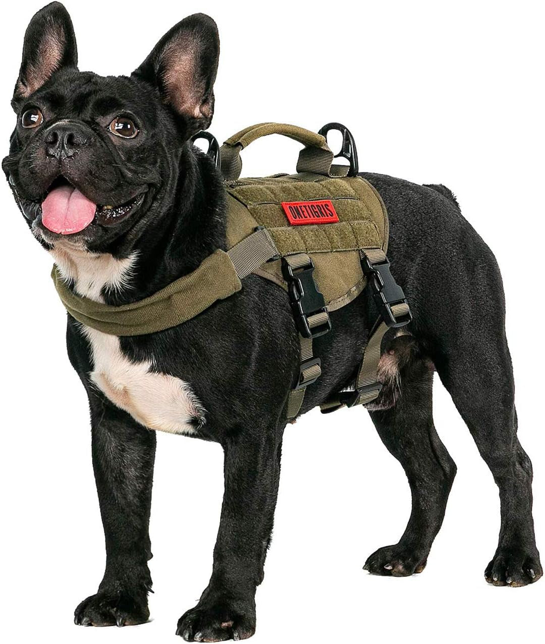 Tactical Dog Harness, Milltary Dog Vest with Durable Vertical Handle for XXS Puppy Dog